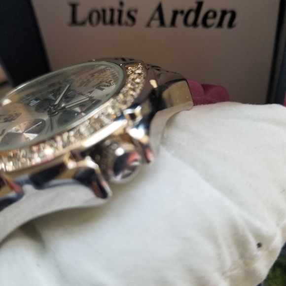 Louis Arden Women's Rhinestone Silicone Removable Link Colorful Fashion Casual - Picture 5 of 7